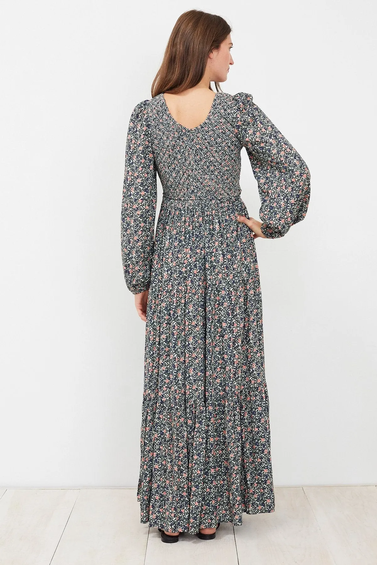Apiece Apart Olivias Smocked Maxi Dress